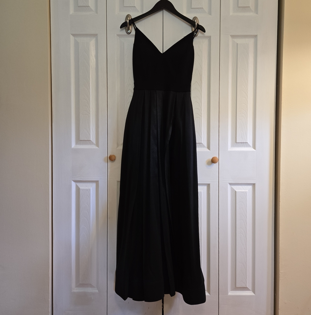 Black Evening Dress With Thigh-high Leg Slit